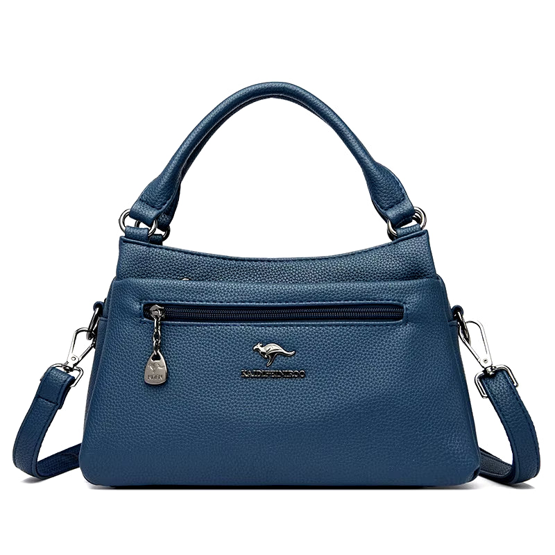 Elevate Your Style with Our Luxury 100% Top Layer Cowhide Handbag - A Must-Have Solid Color Designer Crossbody for Women!