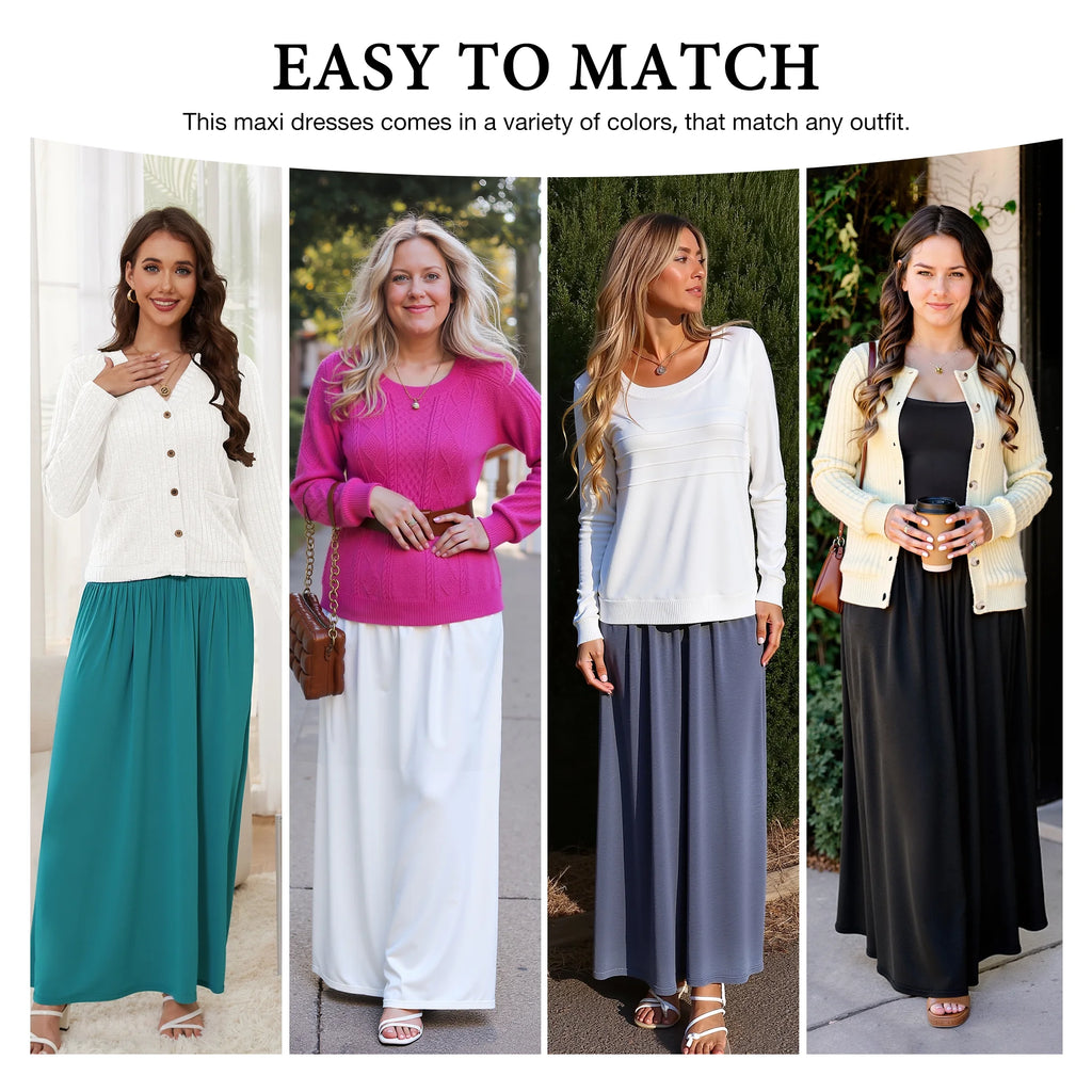 Effortlessly Chic Women's Short Sleeve Maxi Dress with Pockets - Dark Purple, XL