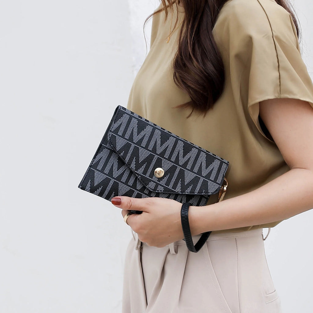 Chic & Versatile: by Mia K. Marimar Women's Signature Tote Bag Set in Chocolate Brown - Includes Mini Tote, Pouch & Wristlet