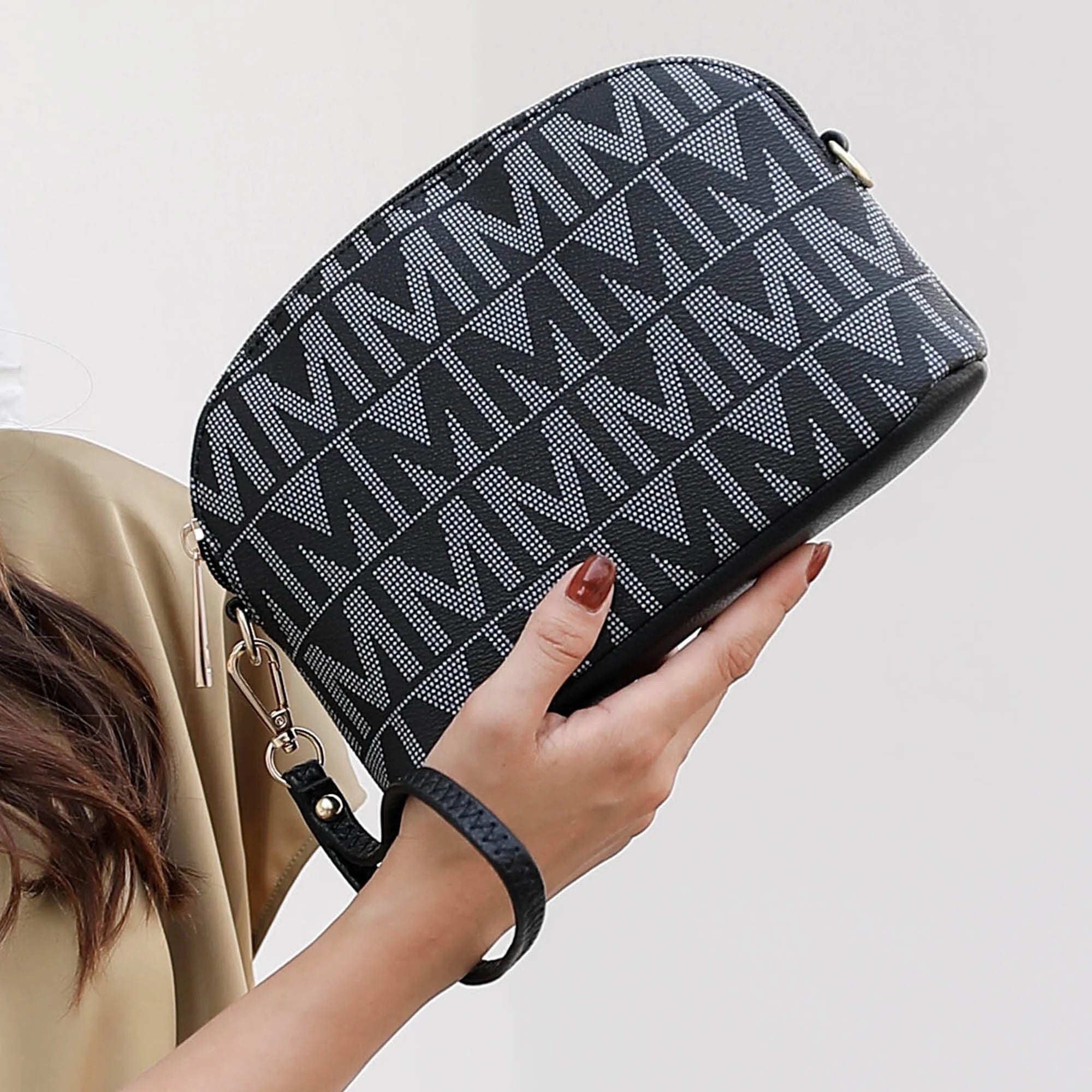 Chic & Versatile: by Mia K. Marimar Women's Signature Tote Bag Set in Chocolate Brown - Includes Mini Tote, Pouch & Wristlet