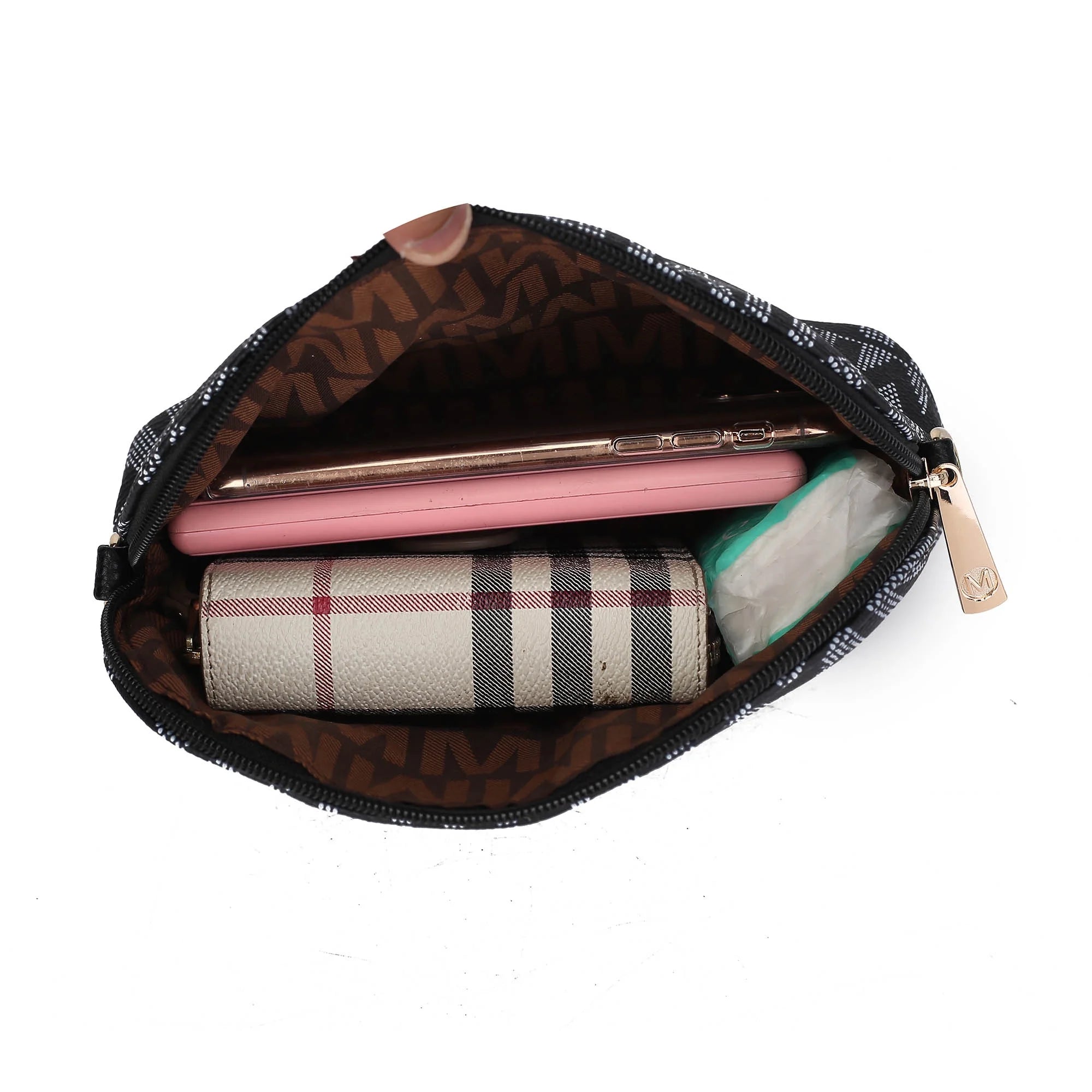 Chic & Versatile: by Mia K. Marimar Women's Signature Tote Bag Set in Chocolate Brown - Includes Mini Tote, Pouch & Wristlet